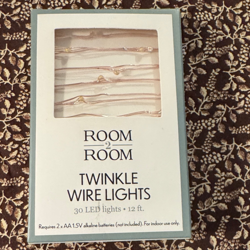 New Room 2 Room Twinkle Wire Lights - 12ft Rose Gold Fairy Lights